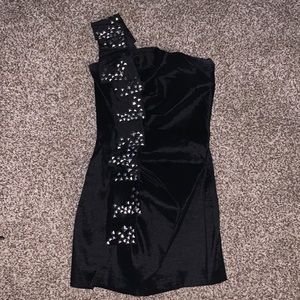 Jessica McClintock little black one shoulder dress